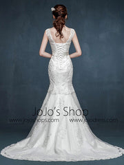 Vintage Inspired Mermaid Lace Dress 