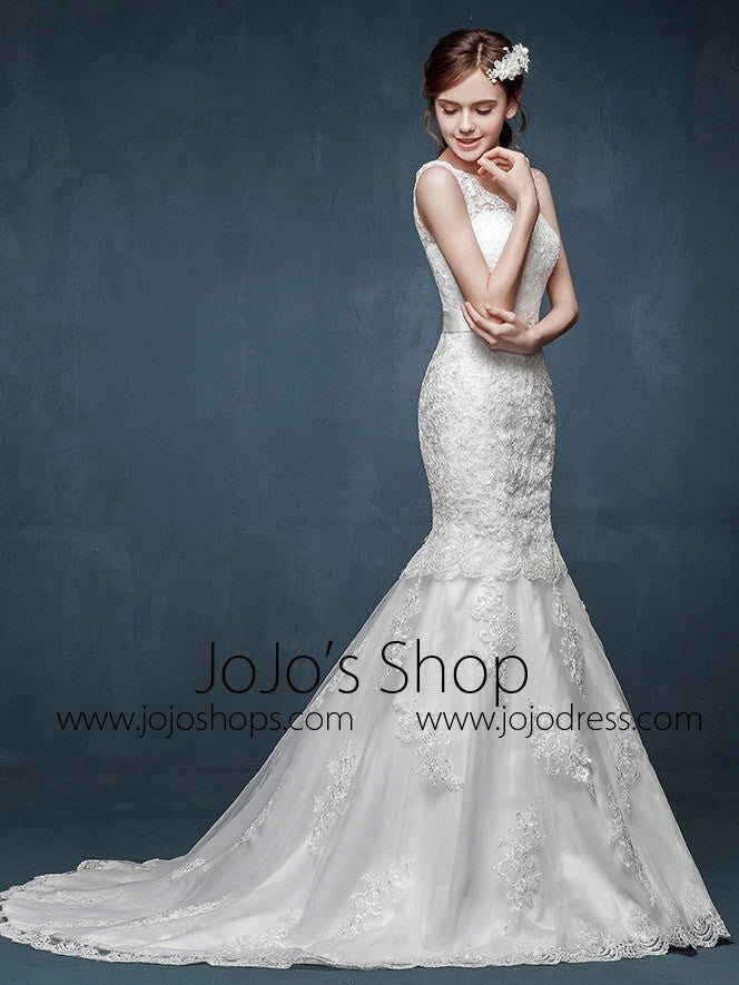 Vintage Inspired Mermaid Lace Dress 