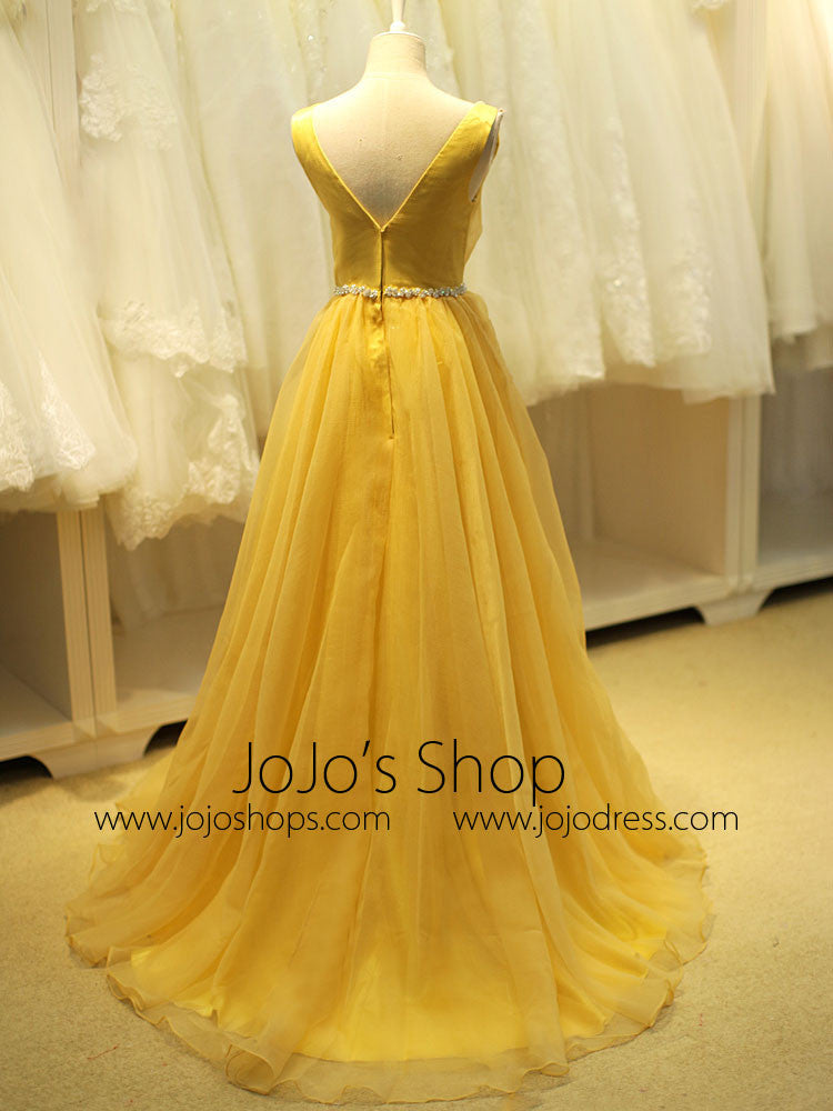 Yellow Ball Gown Prom Formal Dress